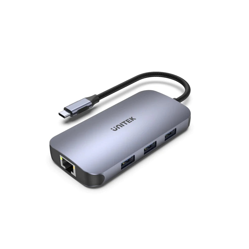 Unitek D1071A uHUB N9+ 9-in-1 USB-C Ethernet Hub with HDMI, 100W Power Delivery and Dual Card Reader Unitek D1071A uHUB N9+ 9-in-1 USB-C Ethernet Hub with HDMI, 100W Power Delivery and Dual Card Reader